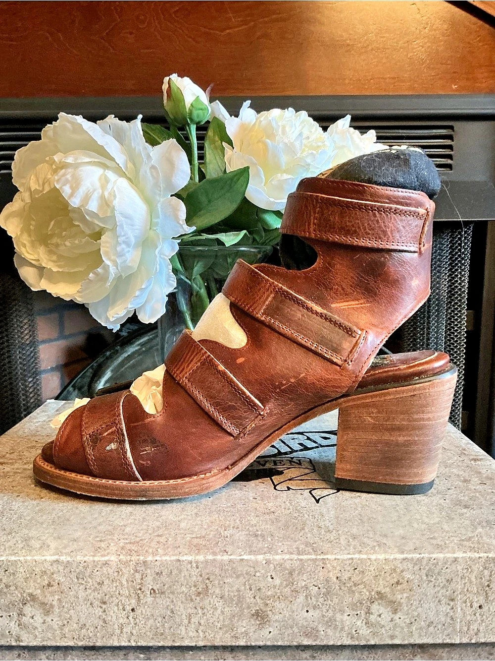 Authentic Freebird by Steven Falcon Brown Strappy Heeled Sandals